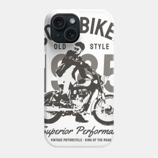 Cool biker vintage road adventure cafe paris retro feel Phone Case