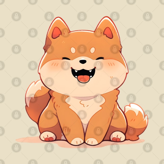 Cute Shiba Inu in Anime Aesthetic by ribbitpng