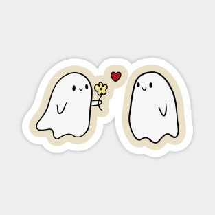 ghost couple gifting a flower Magnet