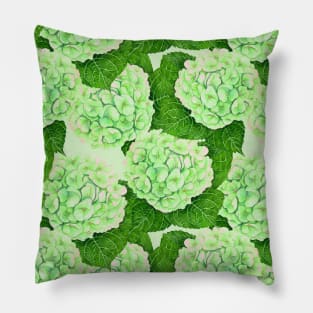 Hydrangea watercolor pattern Pillow