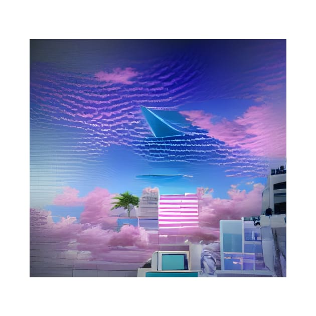 Urban Vaporwave Inspired City with Aesthetic Skybox by Mihadom