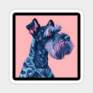 70s Kerry Blue Terrier Vibes: Pastel Pup Parade Magnet