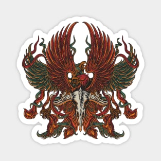 Mythical Phoenix Cross Eagle Magnet