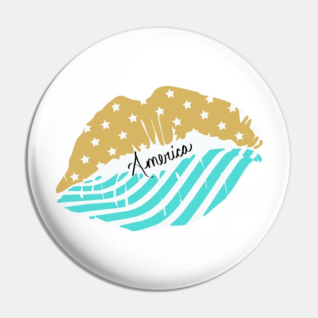 America kiss teal Pin by LHaynes2020