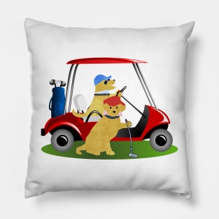 Preppy Dogs Golf Pillow