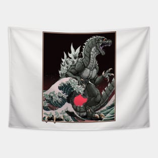 Gojira In Japan Wave Tapestry