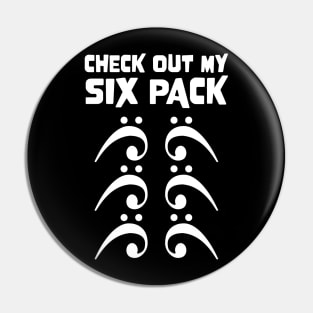 Check Out My Six Pack Bass Clefs for Bass Player Pin