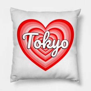 I Love Tokyo Heart Tokyo Japan Cool Cute Japanese Aesthetic Pillow