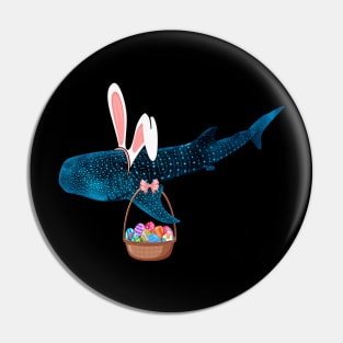 Easter Whale Shark Eggs Rhincodon typus Bunny Ears Easter Pin