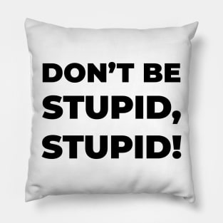 Dont be stupid Pillow