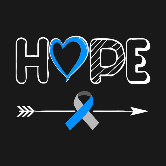 Hope Diabetes Type 1 Ribbon Type 2 Diabetes Awareness by Delsman35