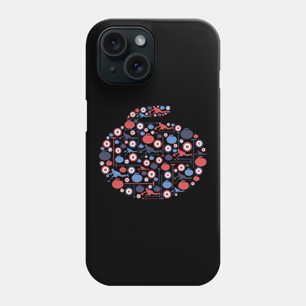 Curling Collage Phone Case by dtummine