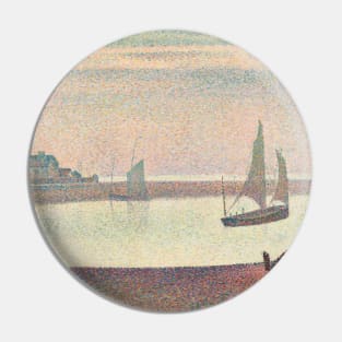 The Channel at Gravelines, Evening by Georges-Pierre Seurat Pin