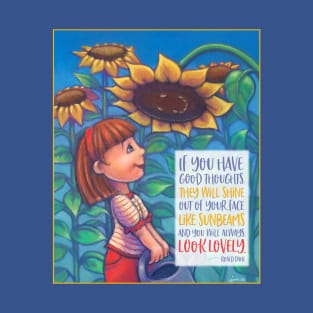 "You Will Always Look Lovely" Sunflower Girl T-Shirt