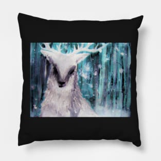 Winter stag 3 Pillow