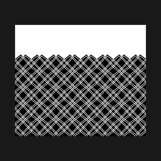 Zigzag geometric pattern - black and white. by kerens