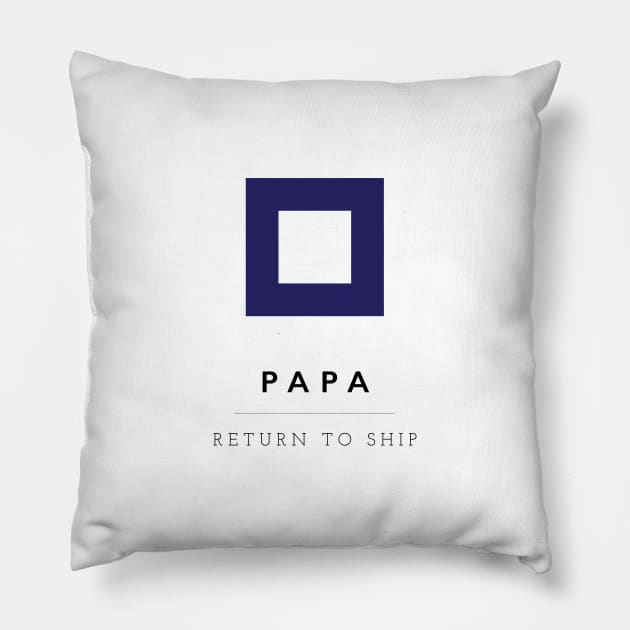 Papa: ICS Flag Semaphore Pillow by calebfaires