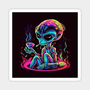 Trippy alien Magnet