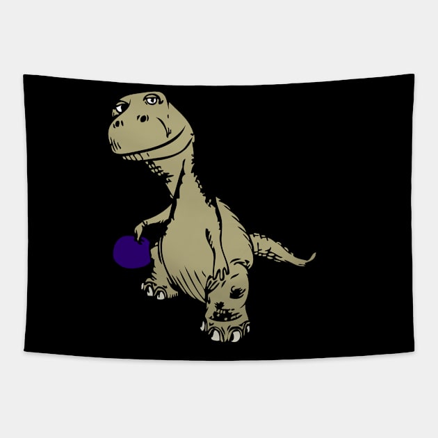 bowlasaurusrexblack Tapestry by StacysCellar