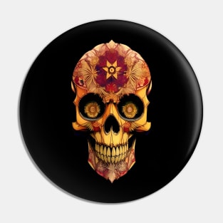 Artsy Cool Creative Skull Pin