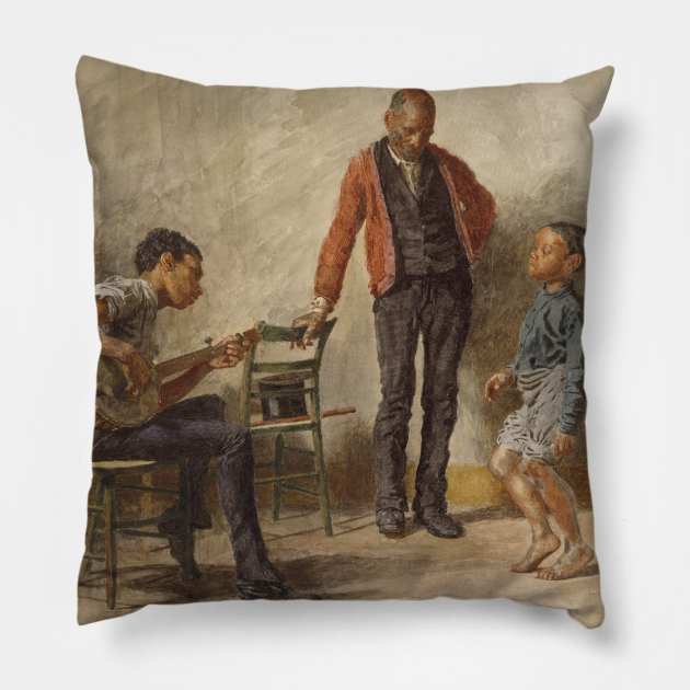 The Dancing Lesson by Thomas Eakins Pillow by MasterpieceCafe