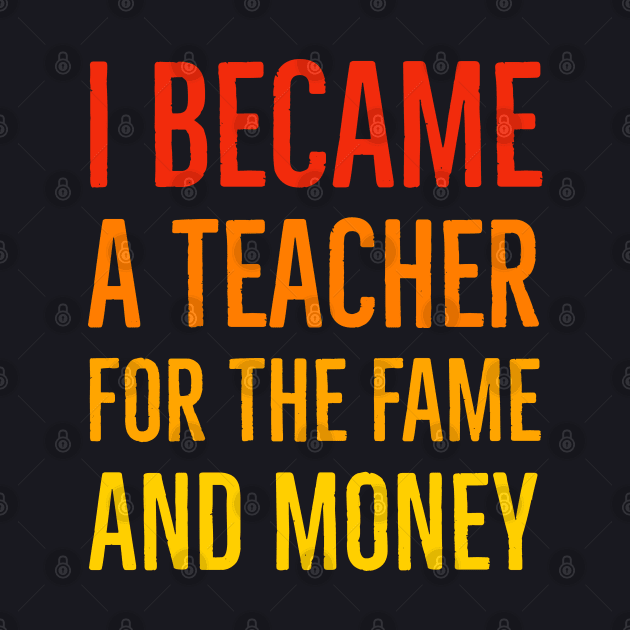 I Became A Teacher For The Money And Fame by Suzhi Q