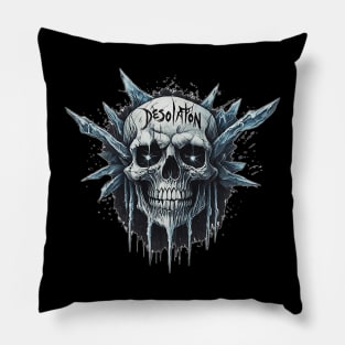 Skull Art Design Desolation Pillow