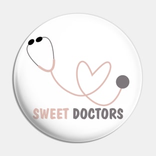 Pink Heart Stethoscope Magnet for sweet docters Pin