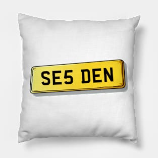 SE5 DEN Denmark Hill Number Plate Pillow