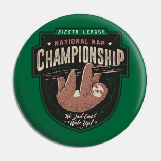 National Nap Championship Pin