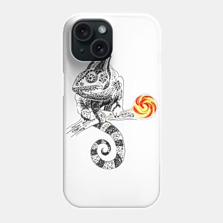 chameleon with Lollipop Phone Case