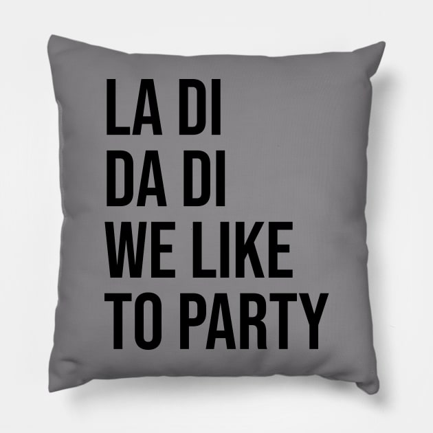 La Di Da Di - Classic Hip Hop Pillow by Crates-N-Needles