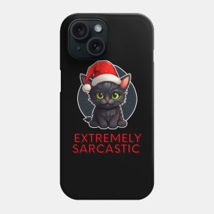 Extremely Sarcastic Christmas Cat Phone Case