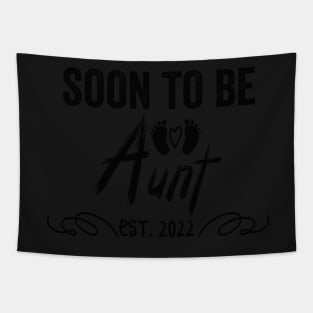 Soon To Be Aunt Est 2022 Funny Pregnancy Tapestry