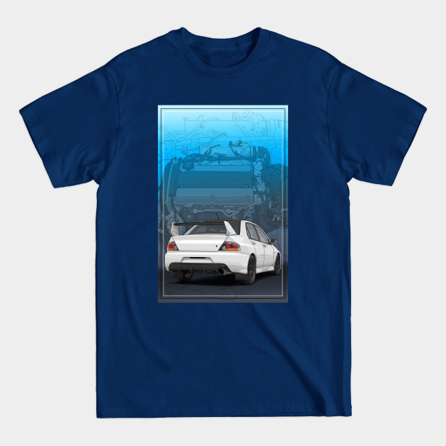 Discover Evo 9 Illustration with 4G63 engine - Evo - T-Shirt