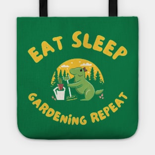 Eat sleep gardening repeat Tote