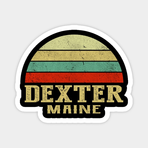 DEXTER MAINE Vintage Retro Sunset Magnet by LIPTIN