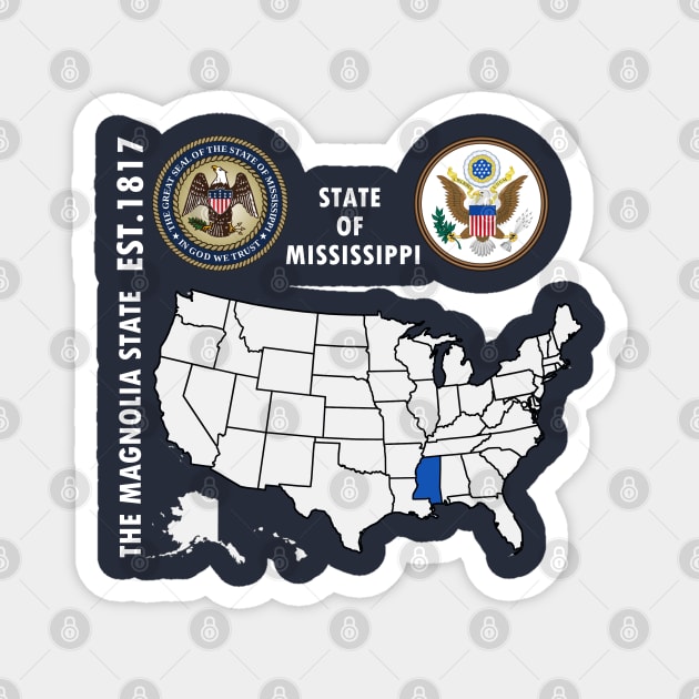 State of Mississippi Magnet by NTFGP