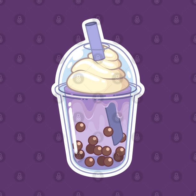 Cute Purple Aesthetic Bubble tea by Artist usha