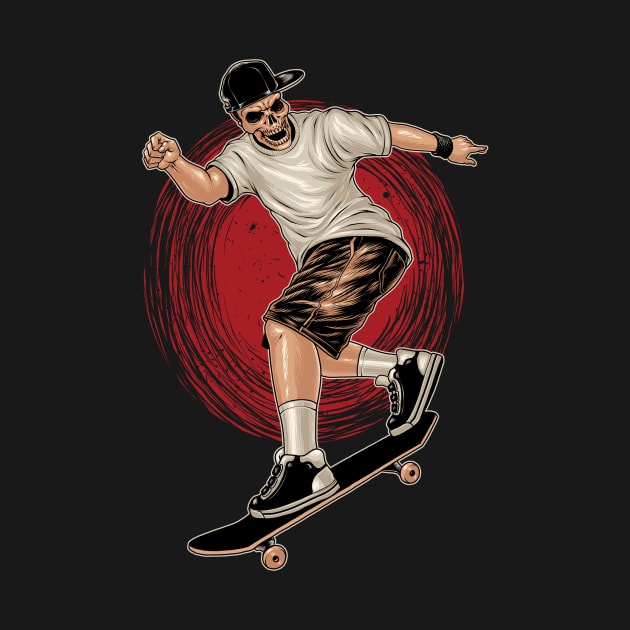 Tha Skateboarder Skull by BNXKT