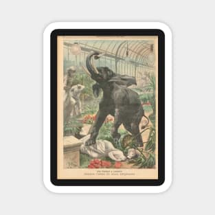 Elephant rampage Crystal Palace London 1900 Magnet