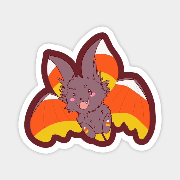 Candy Corn Bat Cutie Magnet by kelsmister