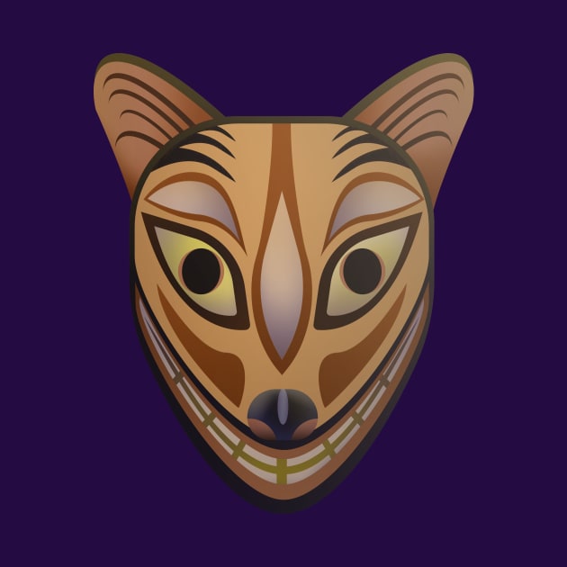 Feline tribal mask by TIERRAdesigner