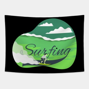 Surfing Therapy Tapestry