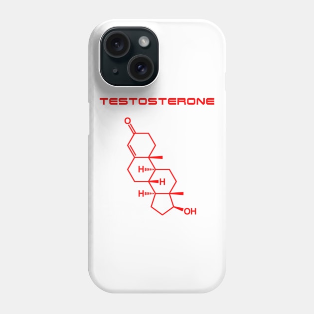 Testosterone - Red Phone Case by Roidula