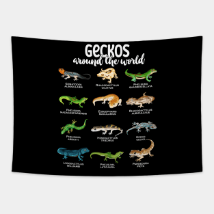 Geckos around the world - Types of Geckos Tapestry