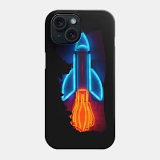 neon rocket Phone Case