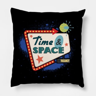 Time & Space motel sign Pillow