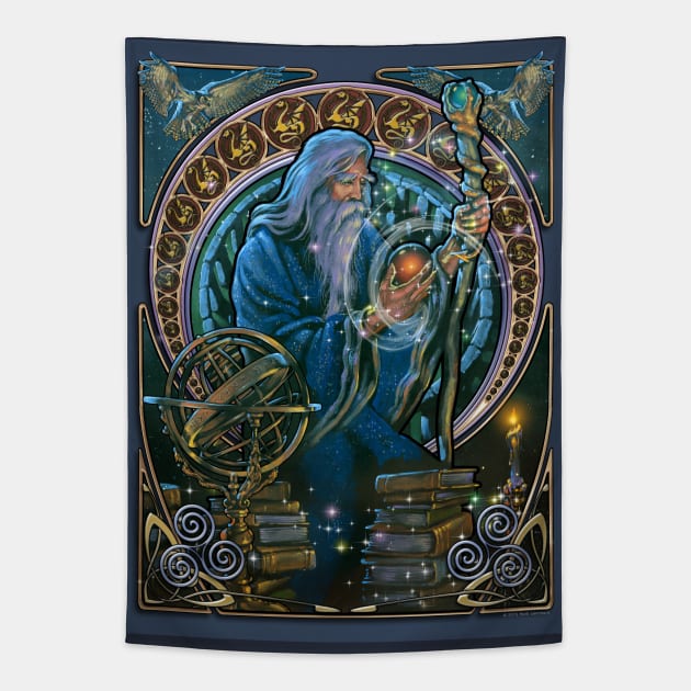 Merlin Tapestry by Herb Leonhard Art