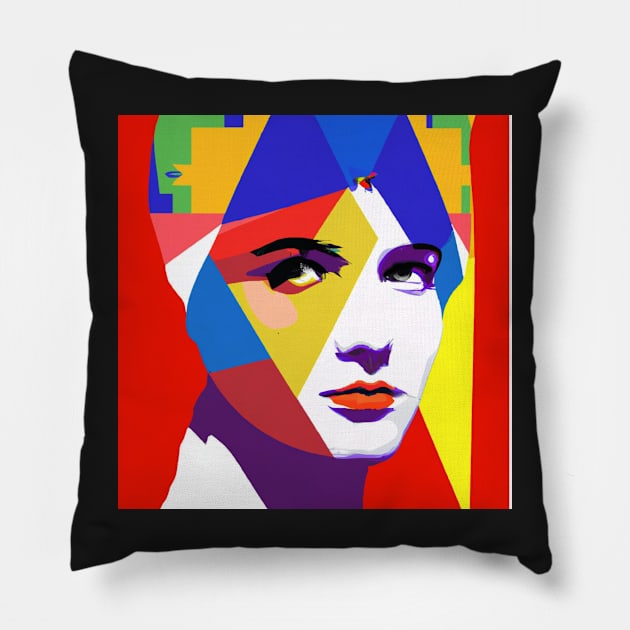 Geometric Popstar Pillow by CozyCanvas